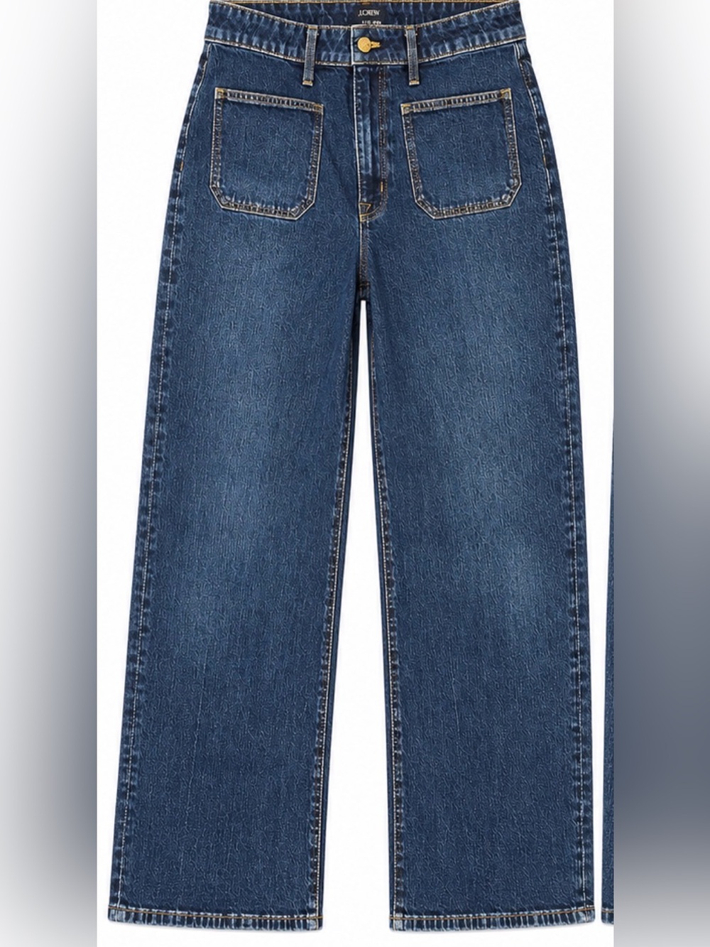 J.Crew Curvy Full-Length Slim Wide-Leg Jeans Size 30 Dark Wash